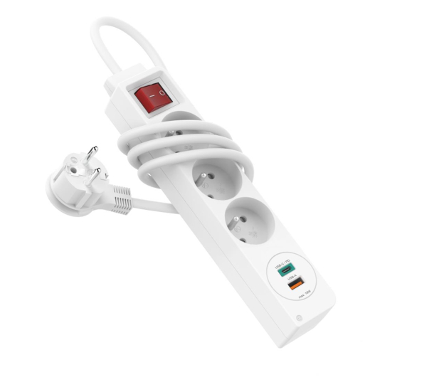 Hama Listwa zasilająca - 3 gniazda, 2x USB-C, USB-A - 1177338 - zdjęcie 3